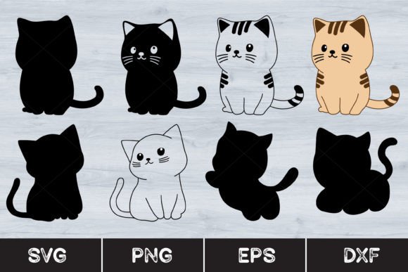 Cat Silhouette Pack, Cute Cat SVG Review