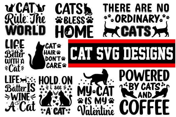 Cat Svg Bundle for Embroidery Projects
