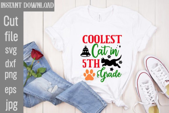 Coolest Cat in 5th Grade SVG Cut File Review