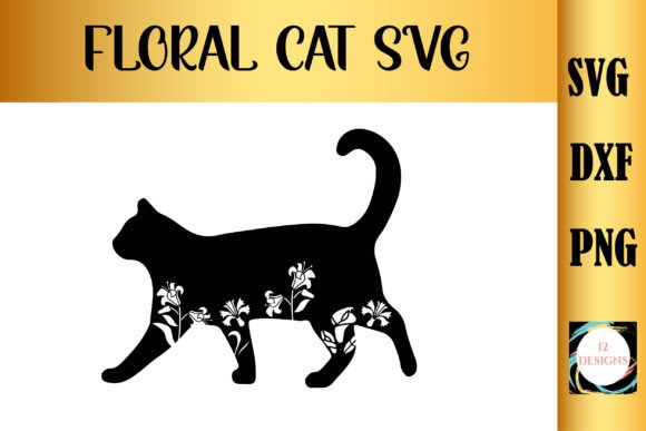 Floral Cat Svg Review for Embroidery Projects