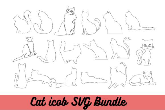 Fluffy Cat Outline Svg Vector Review